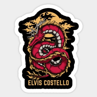 Flying Dragon Elvis Costello Sticker